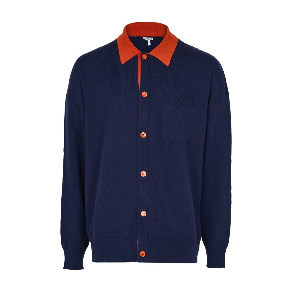 Polo cardigan in wool thumbnail 7