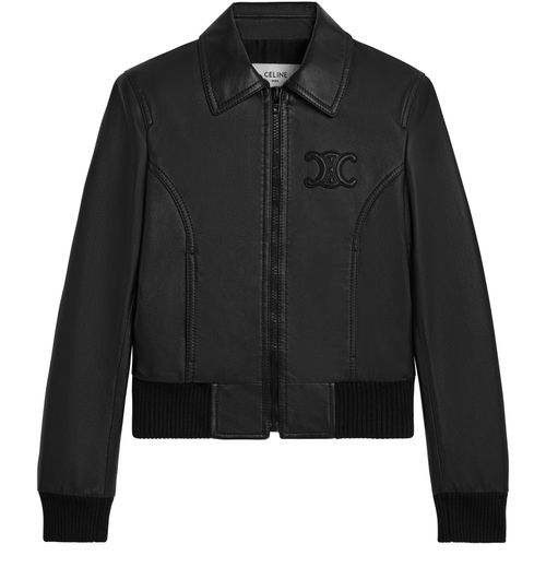 CELINE Triomphe blouson jacket in soft lambskin