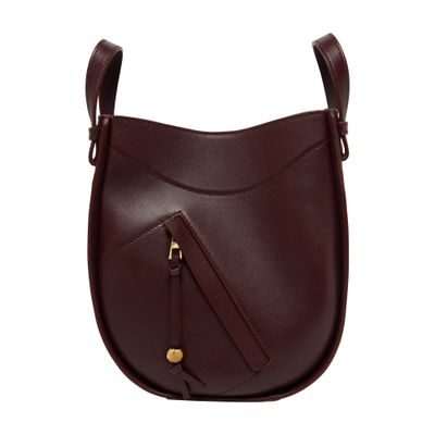 Loewe Slice Hammock Bag In Burgundy