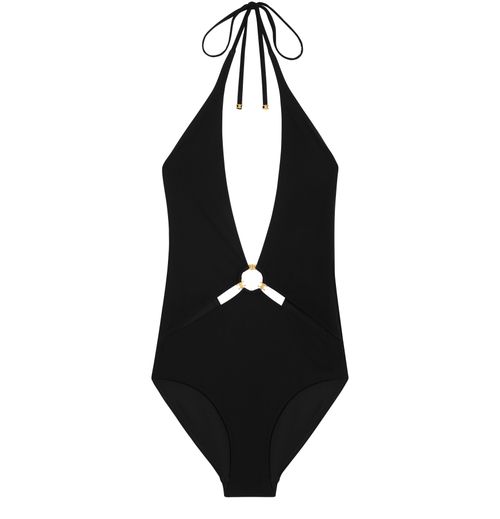 CELINE Triomphe in matte jersey swimsuit