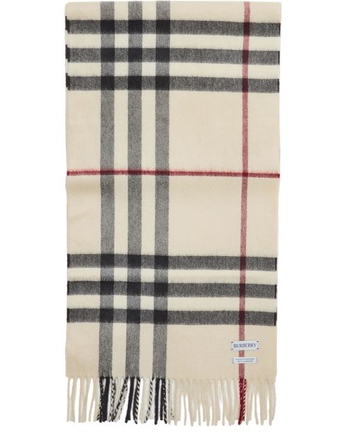 BURBERRY Check cashmere scarf