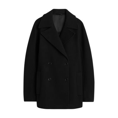 Totême Oversized Pea Coat In Black
