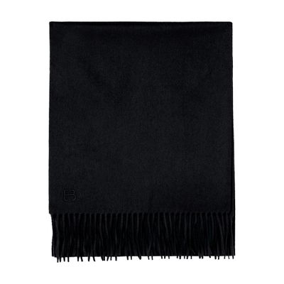 Bompard Classic Fringed Scarf In Black
