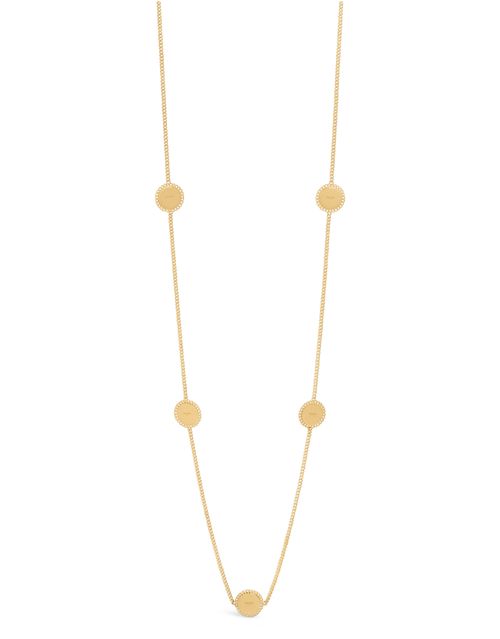 CELINE Celine heirlooms médaille sautoir in brass with gold finish