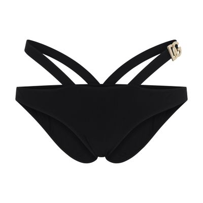 Dolce & Gabbana Cut Out High Waisted Swim Bottom In Black