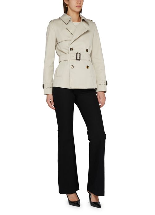 BURBERRY Short gabardine trench coat