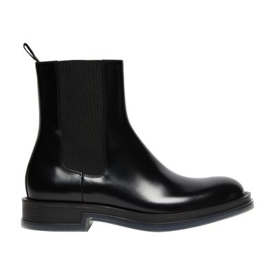 Alexander Mcqueen Leather Boots In Black