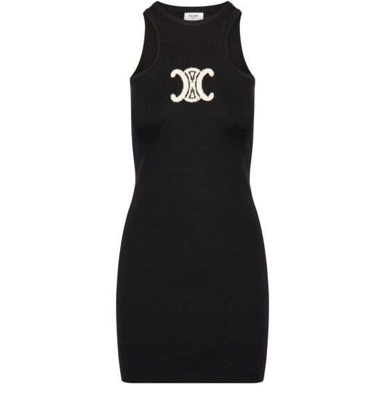 Women's Sleeveless silk athletic dress with Triomphe and underwire