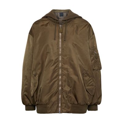 Shop Givenchy Oversized Bomber Jacket In Vert_fonce