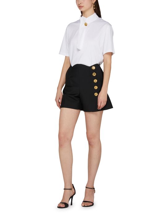GIVENCHY T-shirt in cotton with buttoned collar