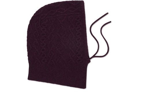 BOMPARD Cable knit balaclava with drawstring