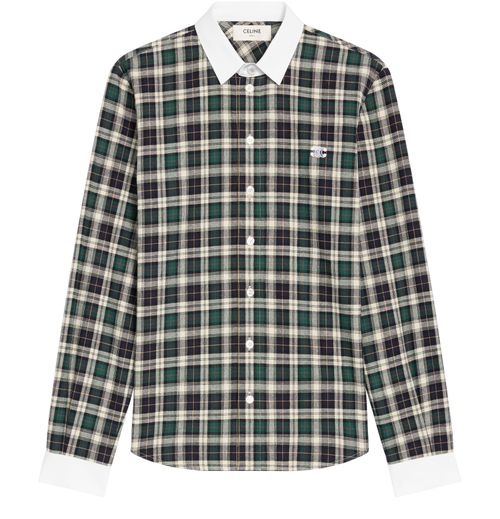 CELINE Mia shirt in tartan cotton