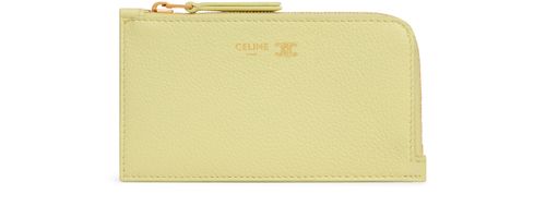 CELINE Long zipped card holder in supple grained calfskin