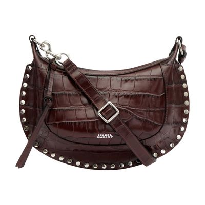 Isabel Marant Oskan Moon Shoulder Bag In Burgundy