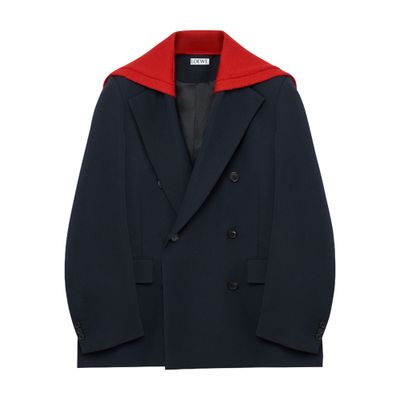 Loewe Wool Blazer In Navy