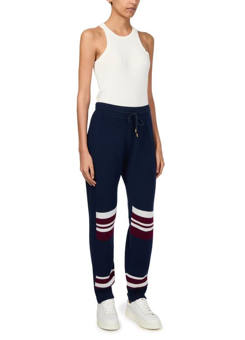 LOUIS VUITTON Stripe Detail Ribbed Jogging Pants 