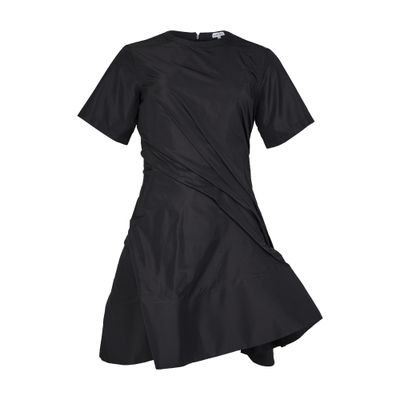 Loewe Twisted Mini Dress In Silk In Black