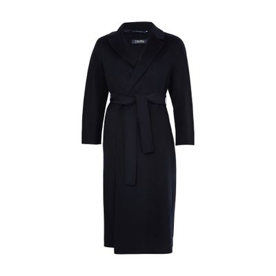 S Max Mara Esturia Long Coat In Black