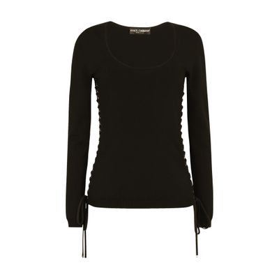 Dolce & Gabbana Women's Black Viscose Sweater Size 44