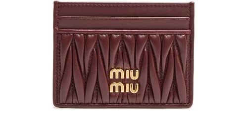 MIU MIU Porte carte en cuir matelassé