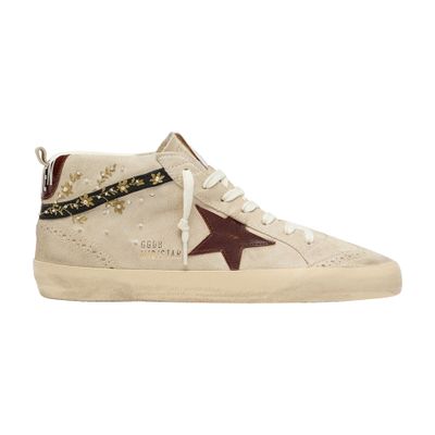 Golden Goose Mid Star Print Sneakers In Neutral