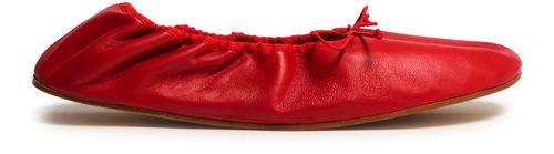 THE ROW Ballerinas aus Leder mit runder Spitze