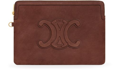 CELINE Small pouch with strap cuir Triomphe