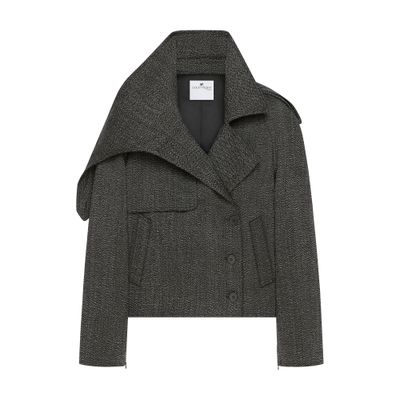 Oblique caviar wool coat