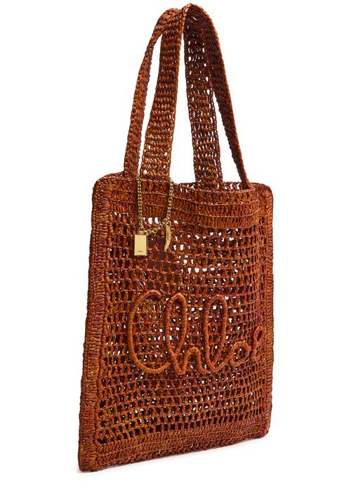 CHLOE Summer Banana crochet tote bag