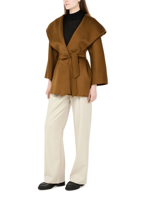MAX MARA Ocroma short belted cashmere coat