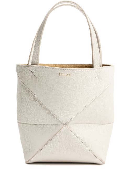 LOEWE Mini Puzzle Fold tote in soft grained calfskin