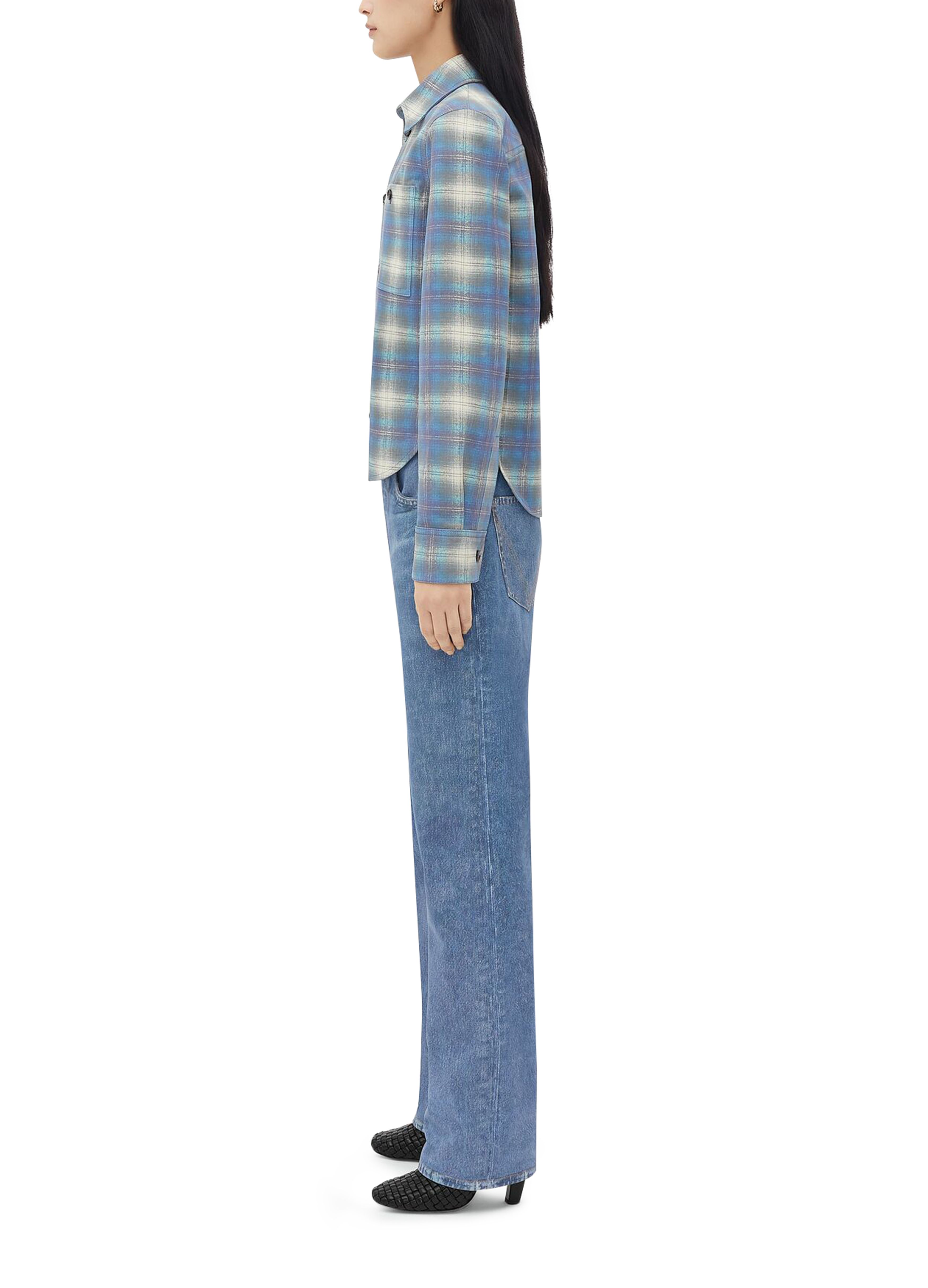 Flannel printed leather shirt thumbnail 4