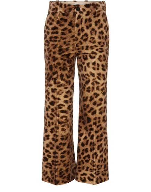 CHLOE Weite Hose mit Leoparden-Print