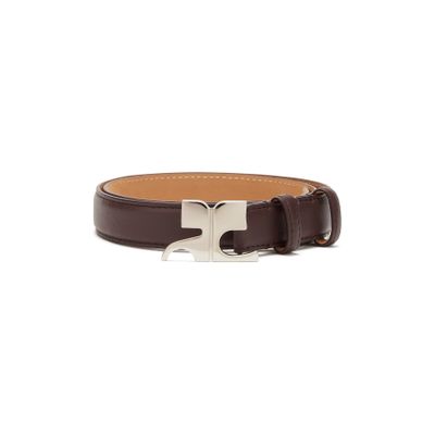 Courrèges Ac Smooth Leather Belt In Blue