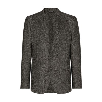 Dolce & Gabbana Single-breasted Wool Portofino-fit Jacket In Multicolor