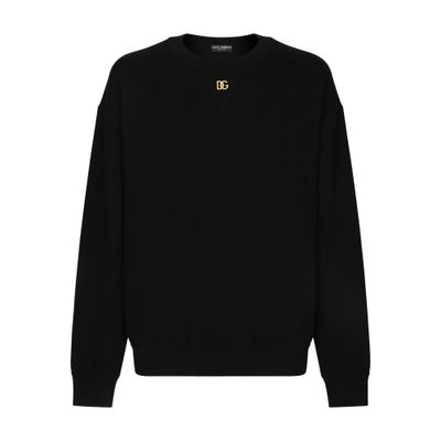 Dolce & Gabbana Cashmere Round-neck Jumper In Black