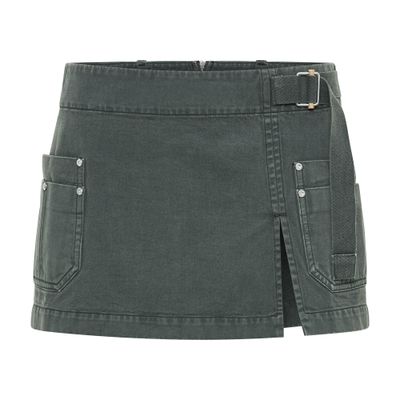 Dion Lee Apron Wrap Miniskirt In Green