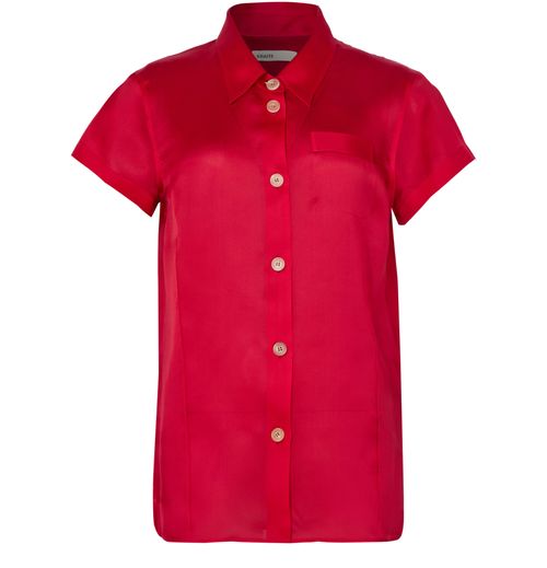 KHAITE Keefe silk short sleeves shirt