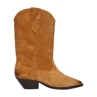 Isabel Marant Duerto Suede Western Boots In Brown