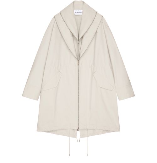 GIVENCHY Cotton parka with zip-up shawl collar