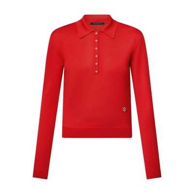 Louis Vuitton L/s Polo In Red
