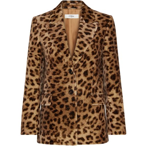 CHLOE Leopard print jacket in cotton