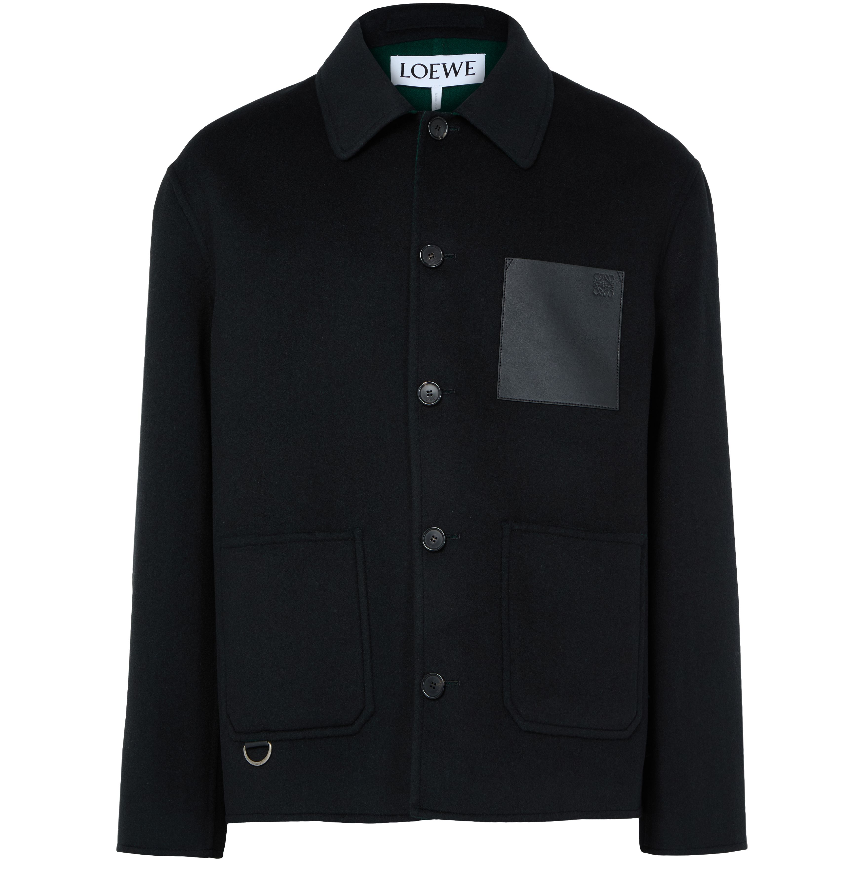 Workwear jacket in wool and cashmere