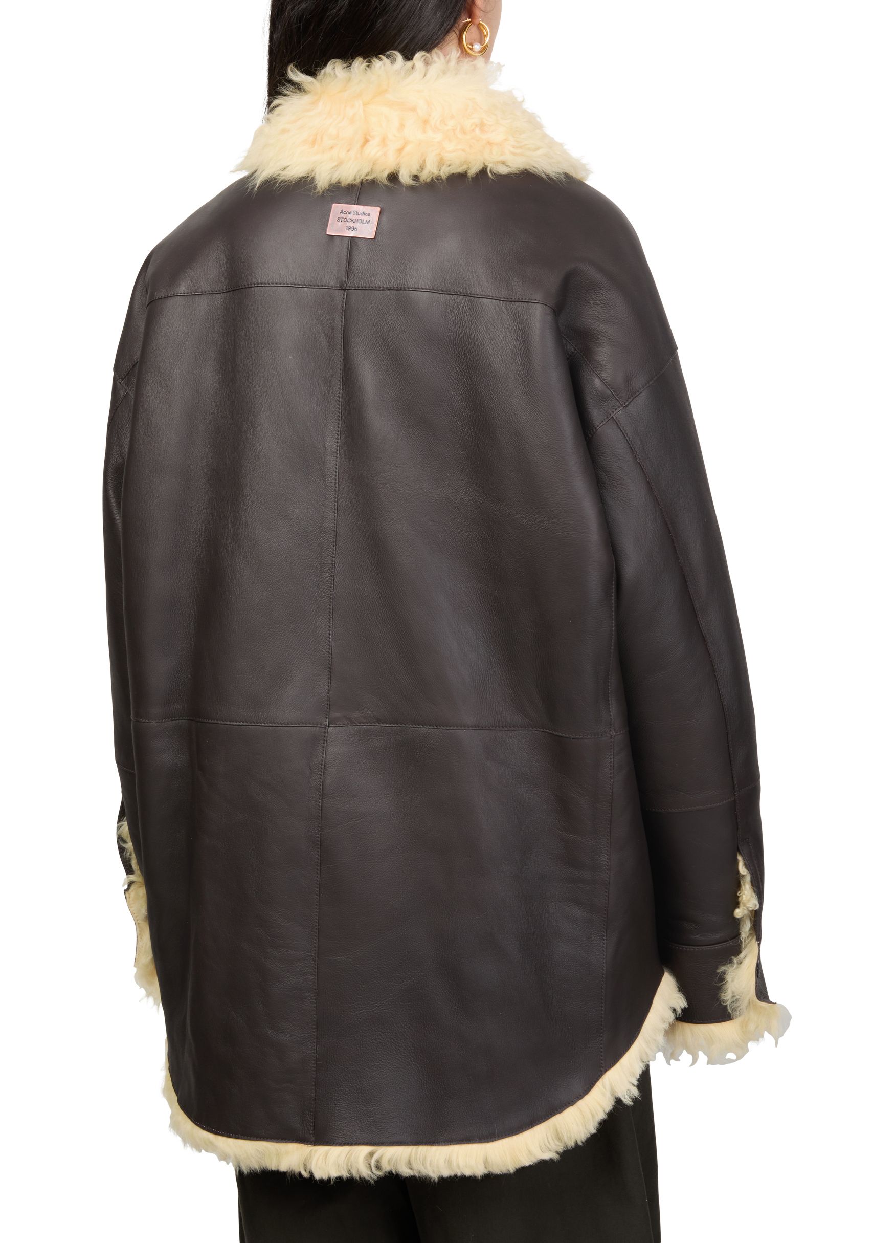 Shearling shirt jacket thumbnail 5