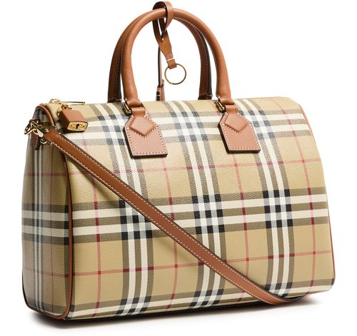 BURBERRY Check bowling bag