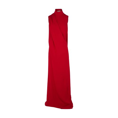 Maison Rabih Kayrouz Draped Long Dress In Grenat