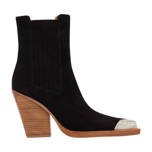 Paris Texas Black Embellished Toe Ankle Boots In Off_black