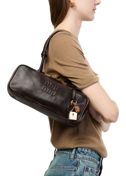 MIU MIU Kleine Tasche Beau aus Nappaleder in Antikoptik