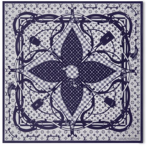 LOUIS VUITTON Flower And Straps Shawl