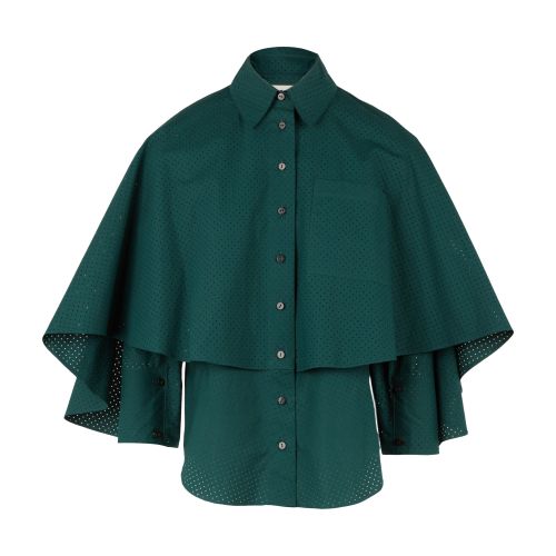 Maison Rabih Kayrouz Cape Shirt In Tennis_green